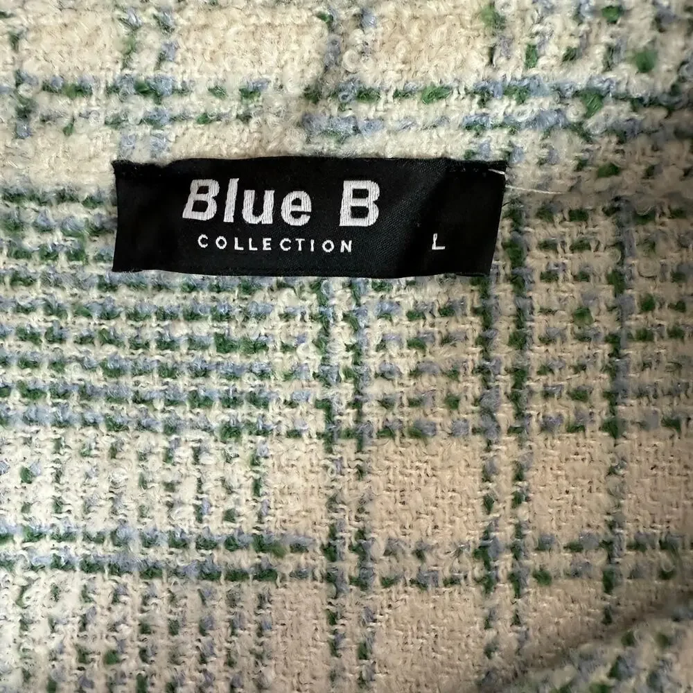Blue B Shacket Jacket Women's Size L Large Green Plaid